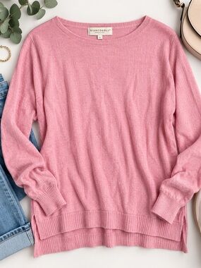 Bianco & Blu Made in Italy Pink Cashmere Blend Sweater Size S